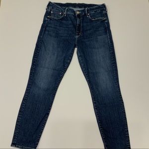Mother Dark Wash Skinny Jeans